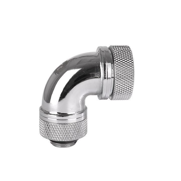 Thermaltake Pacific G1/4 PETG Tube 90-Degree Compression 16mm OD - Chrome - وصلات أنابيب